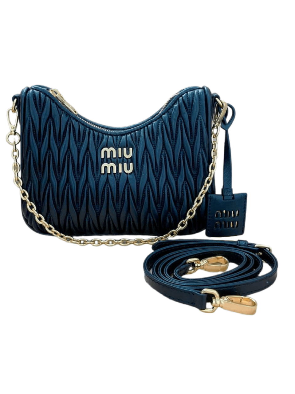 Стеганая сумка на плечо из кожи Miu miu